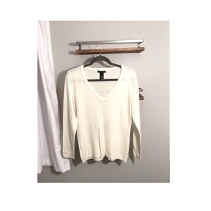 NWOT * Cream Lightweight Wool Sweater